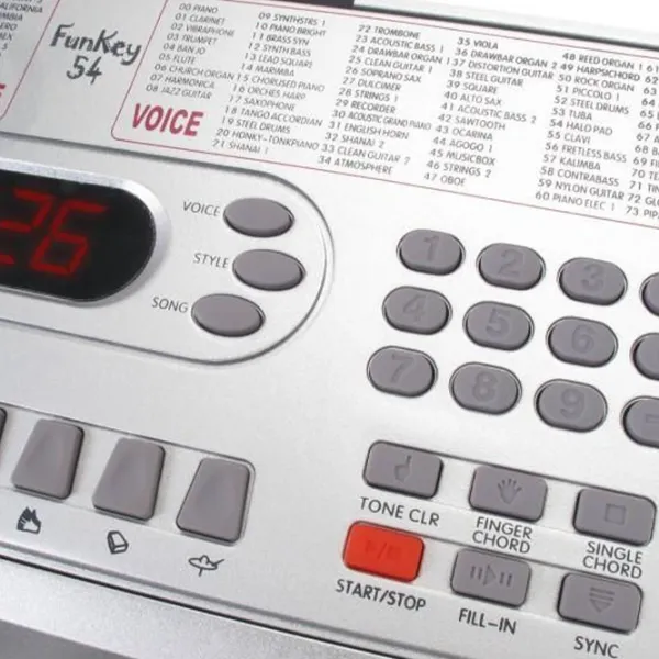 Sintetizator digital FunKey SL 00026976 54 clape / 32 voci / Plastic / Silver photo 3