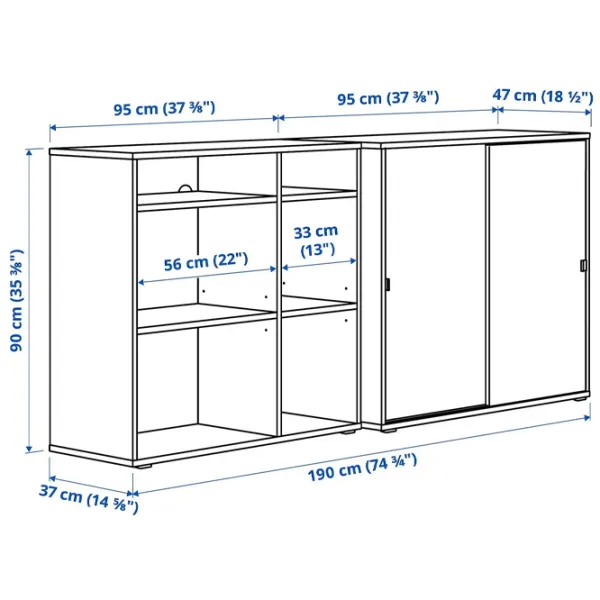 Etajeră Ikea Vihals 90 x 190 x 47 cm / PAL / Dark Gray photo 3
