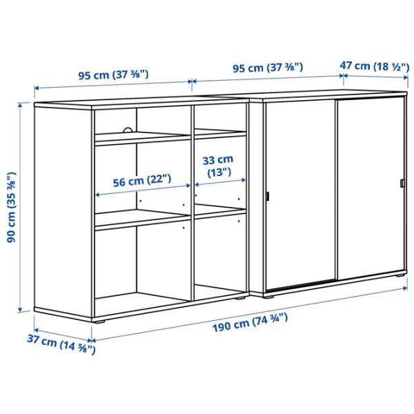 Etajeră Ikea Vihals 90 x 190 x 47 cm / PAL / Dark Gray photo 3