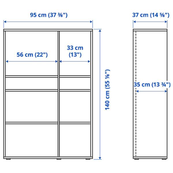 Etajeră Ikea Vihals 140 x 95 x 37 cm / PAL / Dark Gray photo 9