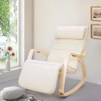 Fotoliu balansoar Songmics LYY10M Beige Beige photo 3