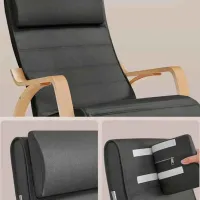 Кресло качалка Songmics LYY10G Beige Серый photo 5