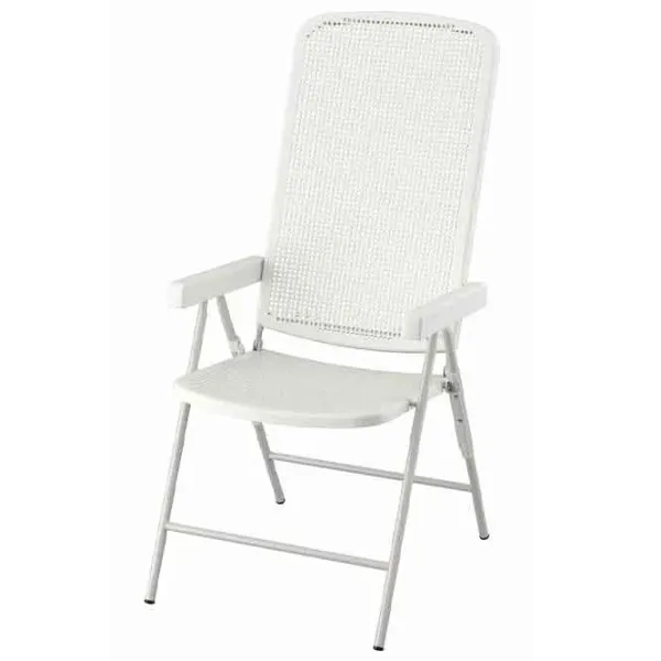 Садовый стул Ikea Torparo 53x95 Сталь / Пластик / Белый Серый photo 1