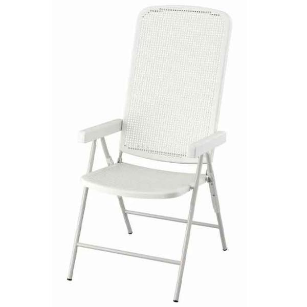 Садовый стул Ikea Torparo 53x95 Сталь / Пластик / Белый Серый photo 1