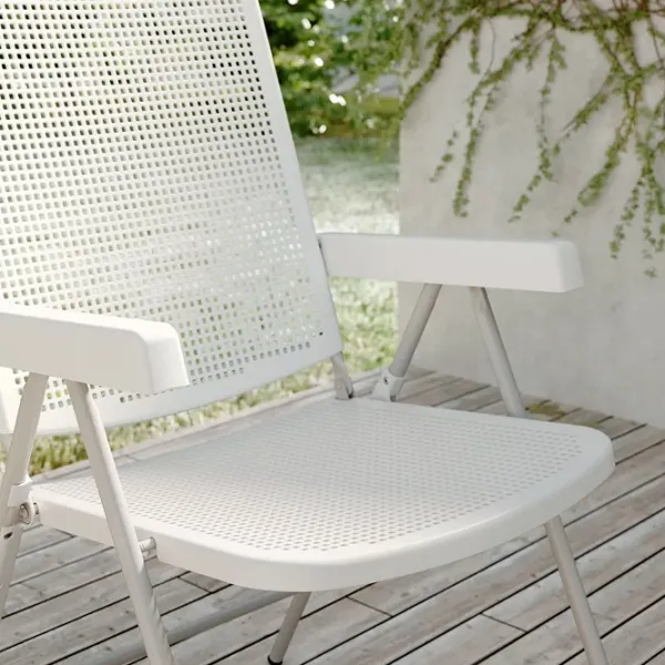 Садовый стул Ikea Torparo 53x95 Сталь / Пластик / Белый Серый photo 3