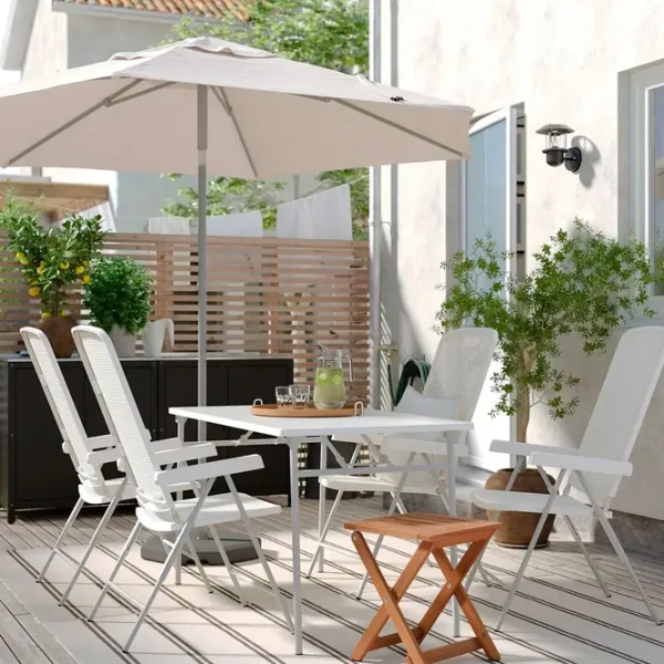 Садовый стул Ikea Torparo 53x95 Сталь / Пластик / Белый Серый photo 4