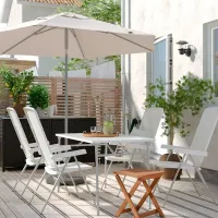 Садовый стул Ikea Torparo 53x95 Сталь / Пластик / Белый Серый photo 4
