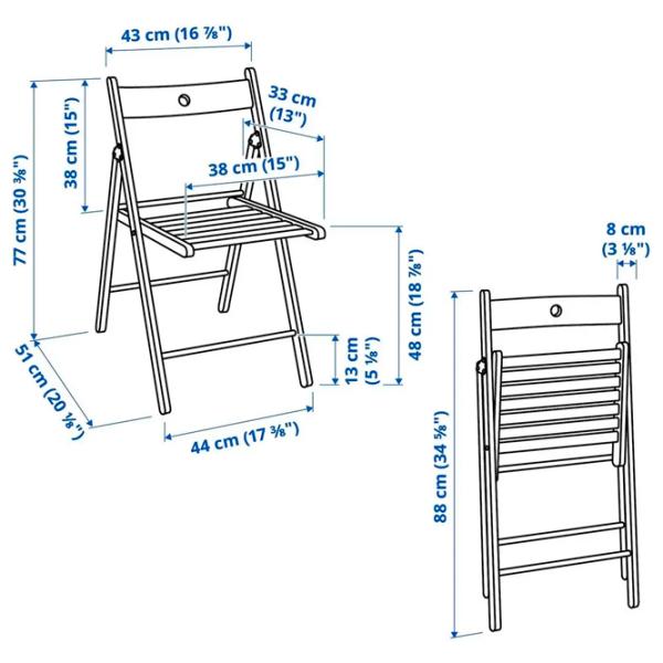 Садовый стул Ikea Frosvi Дерево / Дерево / Бежевый Серый photo 6
