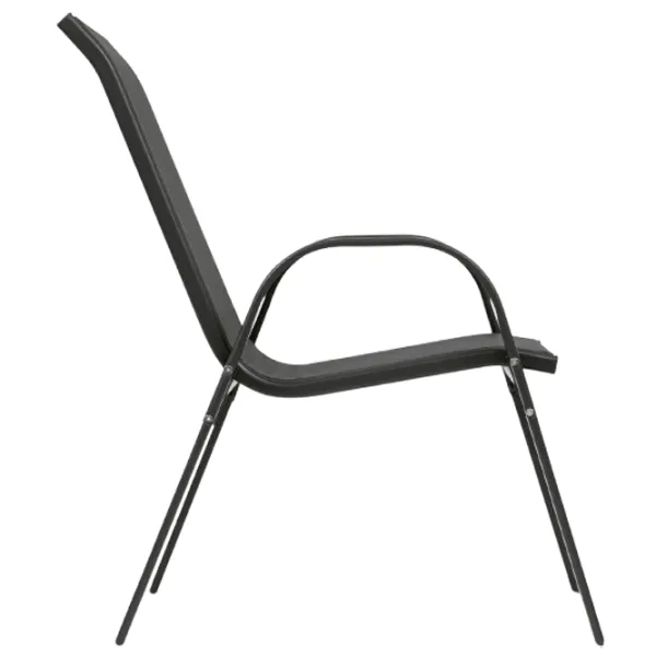 Scaun de grădină Tadar Steel Metal / Poliester / Gray Gray photo 2