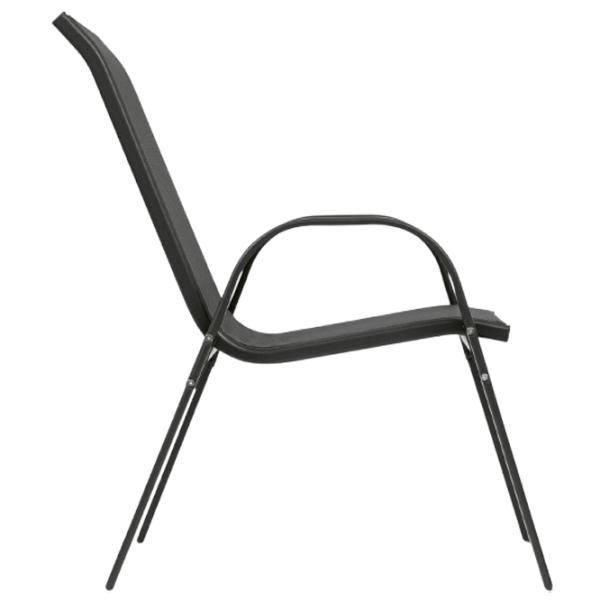 Scaun de grădină Tadar Steel Metal / Poliester / Gray Gray photo 2