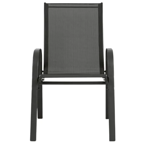 Scaun de grădină Tadar Steel Metal / Poliester / Gray Gray photo 4