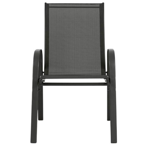 Scaun de grădină Tadar Steel Metal / Poliester / Gray Gray photo 4