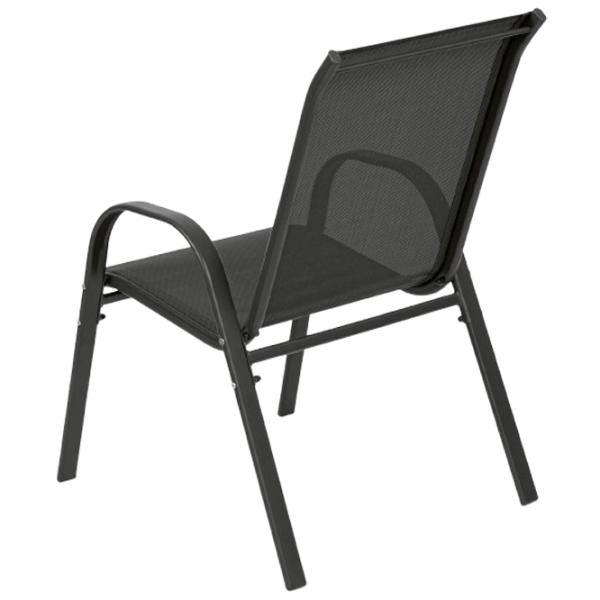 Scaun de grădină Tadar Steel Metal / Poliester / Gray Gray photo 5