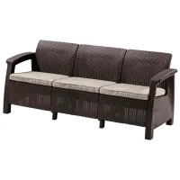 Scaun de grădină Keter Keter Corfu II Love Plastic / Plastic / Brown Brown