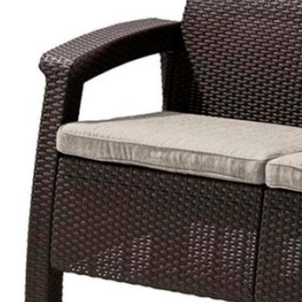 Scaun de grădină Keter Keter Corfu II Love Plastic / Plastic / Brown Brown photo 2