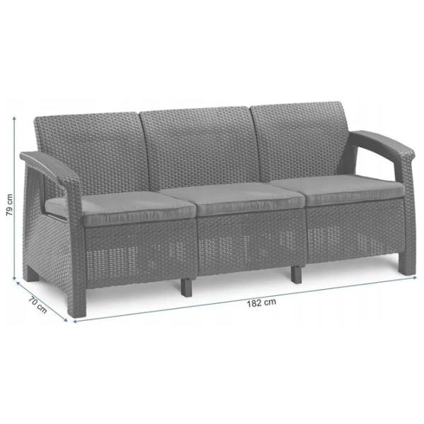 Scaun de grădină Keter Keter Corfu II Love Plastic / Plastic / Brown Brown photo 5