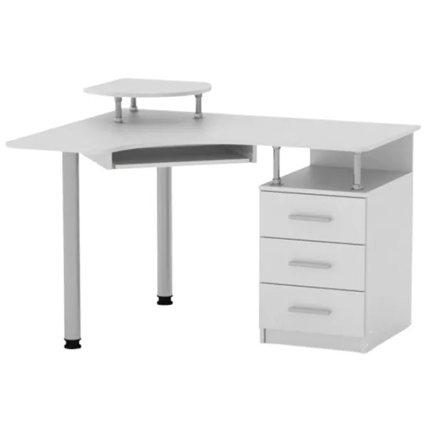 Офисный стол KompaniT СУ-2 ДСП/ Белый photo 1