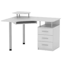 Офисный стол KompaniT СУ-2 ДСП/ Белый