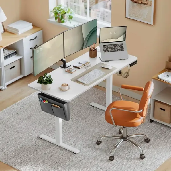 Masă de birou Songmics LSD134W01V1 MDF/ White photo 3