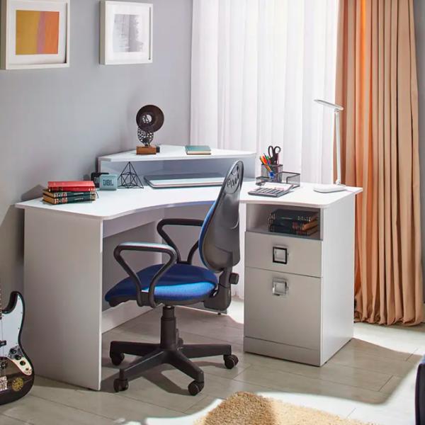 Masă de birou Ambianta Amigo PAL/ White photo 2