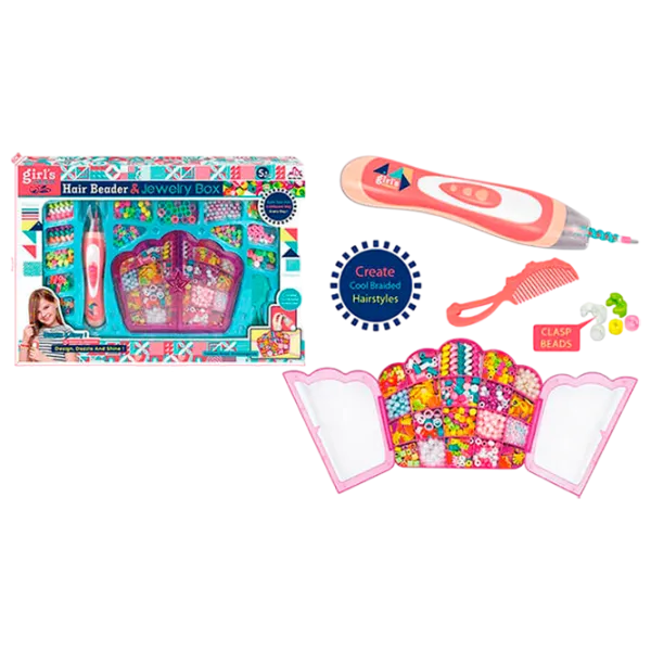 Креативный набор Lulu Hair Beader & Jewelry Box MBK-230K 5+ / Разноцветный Розовый photo 1