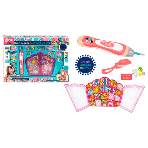 Креативный набор Lulu Hair Beader & Jewelry Box MBK-230K 5+ / Разноцветный Розовый photo 1