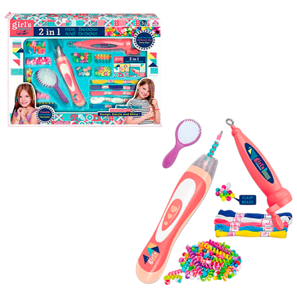 Креативный набор Lulu 2 in 1 Hair Beader and Braider MBK-272K 5+ / Разноцветный Розовый photo 3