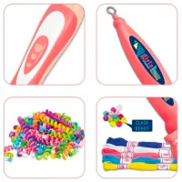Креативный набор Lulu 2 in 1 Hair Beader and Braider MBK-272K 5+ / Разноцветный Розовый photo 4