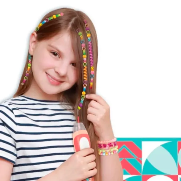 Креативный набор Lulu 2 in 1 Hair Beader and Braider MBK-272K 5+ / Разноцветный Розовый photo 5