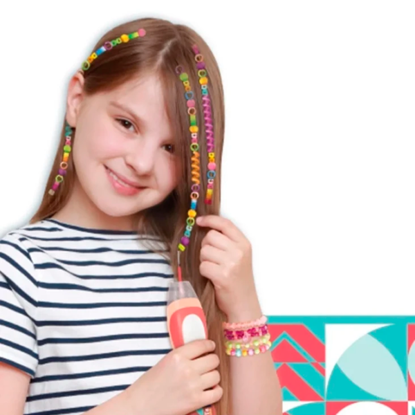 Креативный набор Lulu 2 in 1 Hair Beader and Braider MBK-272K 5+ / Разноцветный Розовый photo 5