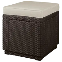 Пуф Keter Cube With Cushion Коричневый / Ткань 
