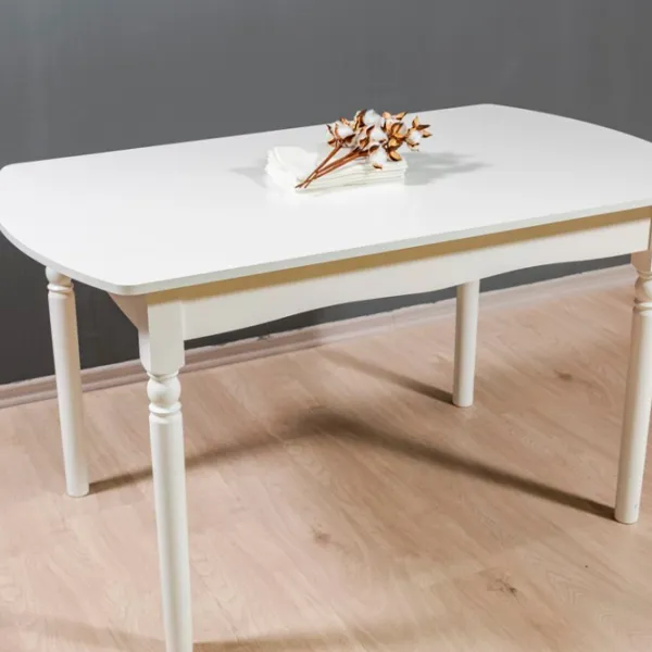 Masă de bucătărie extensibilă Mobicasa ST 37 Lemn/ White photo 3 Masă de bucătărie extensibilă Mobicasa ST 37 Lemn/ White photo 3