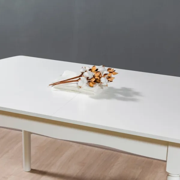 Masă de bucătărie extensibilă Mobicasa ST 37 Lemn/ White photo 4 Masă de bucătărie extensibilă Mobicasa ST 37 Lemn/ White photo 4