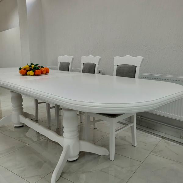 Masă de bucătărie extensibilă Mobicasa ST 73 Lemn/ White photo 3 Masă de bucătărie extensibilă Mobicasa ST 73 Lemn/ White photo 3