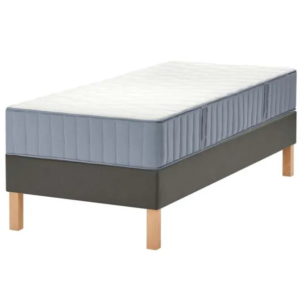 Кровать Ikea Lyngor/Vesteroy/Bjorli 90 x 200 см / Массив / Тёмно-серый photo 1