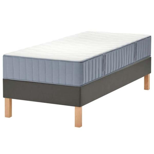 Кровать Ikea Lyngor/Vesteroy/Bjorli 90 x 200 см / Массив / Тёмно-серый photo 1