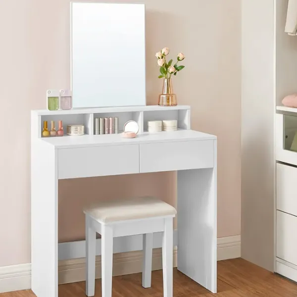 Туалетный столик Vasagle RDT113W01 ДСП меламин / White photo 3