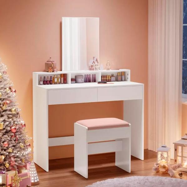 Masă de toaletă Vasagle RDT163W01 MDF / White photo 2