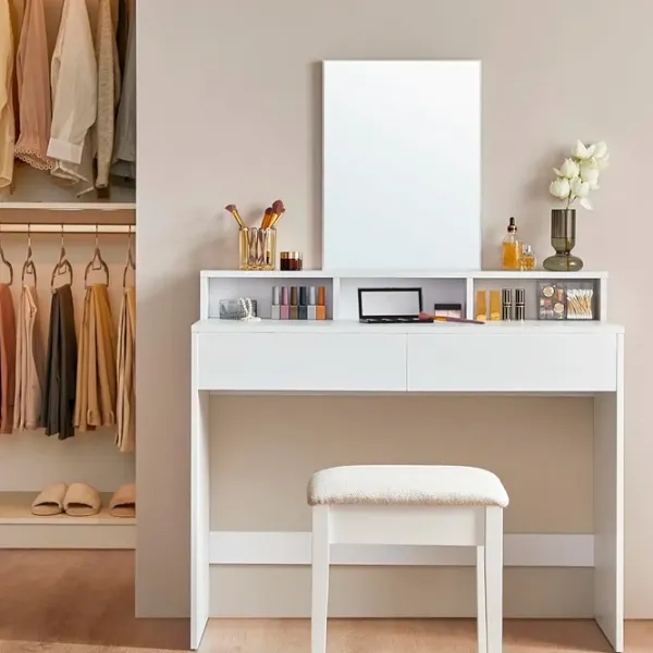 Masă de toaletă Vasagle RDT163W01 MDF / White photo 3