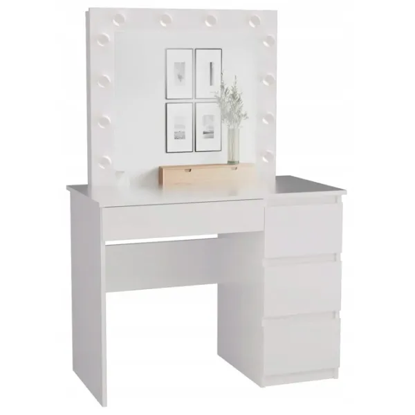 Туалетный столик TopEshop Marina Right ДСП меламин / White photo 1
