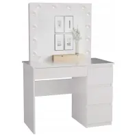 Masă de toaletă TopEshop Marina Right PAL melaminat / White