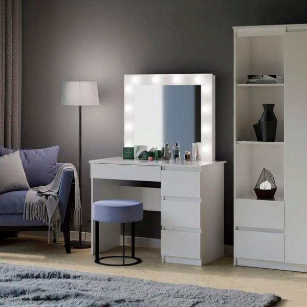 Туалетный столик TopEshop Marina Right ДСП меламин / White photo 2