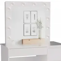 Masă de toaletă TopEshop Marina Right PAL melaminat / White photo 4