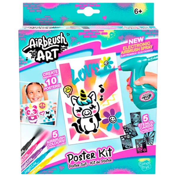 Креативный набор Canal Toys Airbrush Art Poster Kit AIR015 6+ / Разноцветный Розовый photo 1