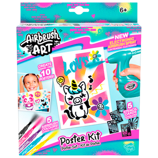 Креативный набор Canal Toys Airbrush Art Poster Kit AIR015 6+ / Разноцветный Розовый photo 1