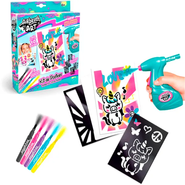 Креативный набор Canal Toys Airbrush Art Poster Kit AIR015 6+ / Разноцветный Розовый photo 2