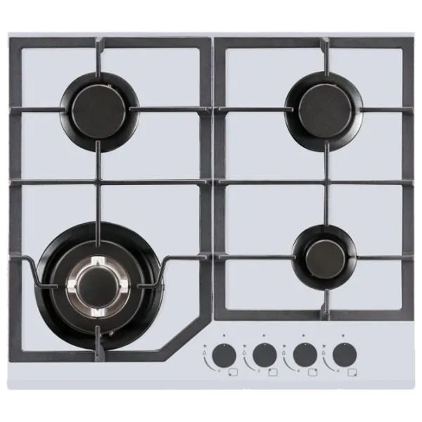 Plită încorporabilă pe gaz Backer NONA 6033 SBF Sticlă călită / White photo 1