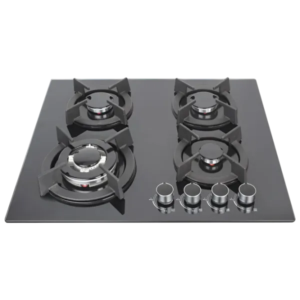 Plită încorporabilă pe gaz Tornado HY-15B ECO Sticlă călită / Black photo 1