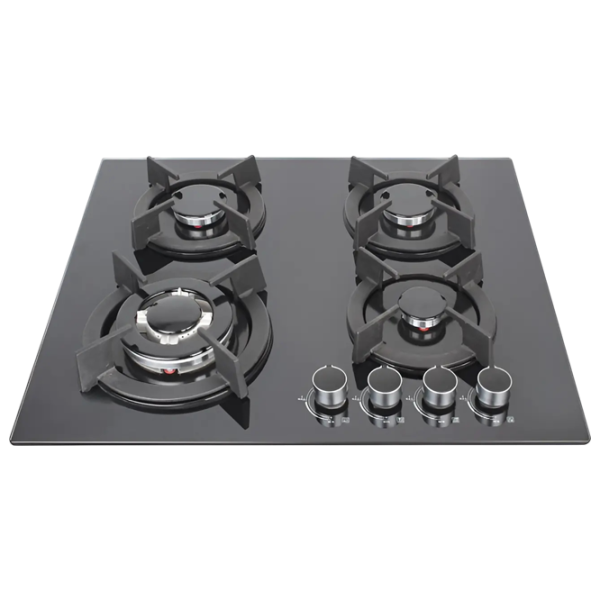 Plită încorporabilă pe gaz Tornado HY-15B ECO Sticlă călită / Black photo 1