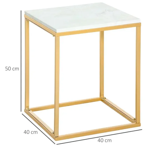 Măsuță de cafea Outsunny 84B-834GD 5763957 White photo 7